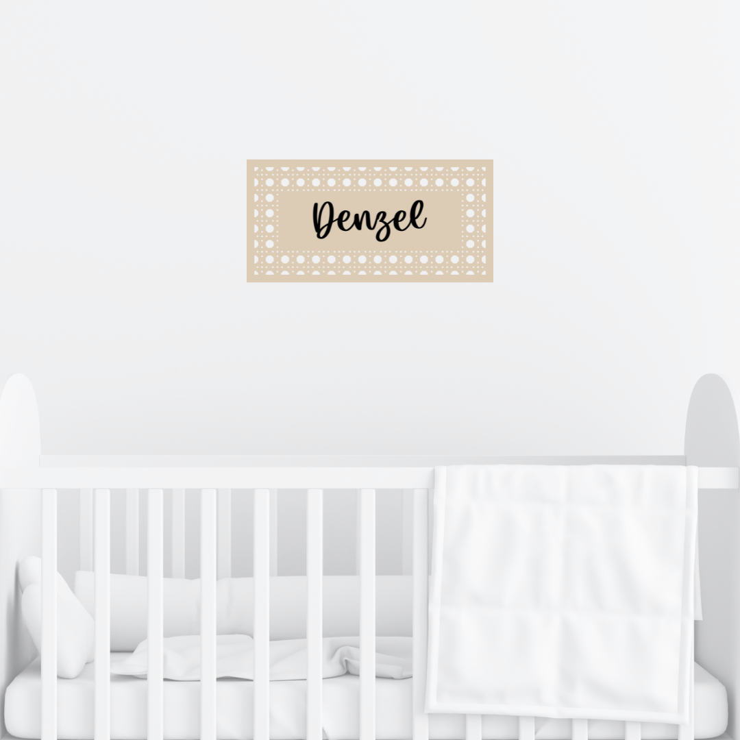 Baby/Kids Rattan Chic Name Signage