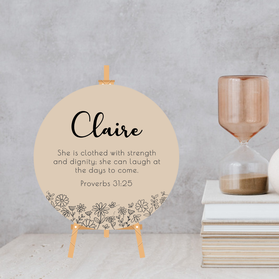 Wildflower Personalised Name Sign