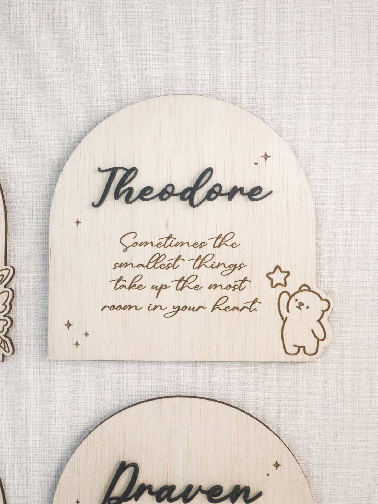 LITTLE LIGHT Baby Name Sign | 3D Acrylic Name
