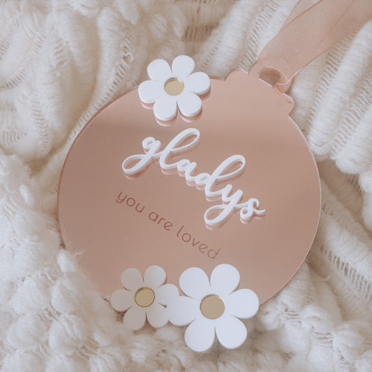 DAISY Personalised Christmas Ornaments (Round Shape)