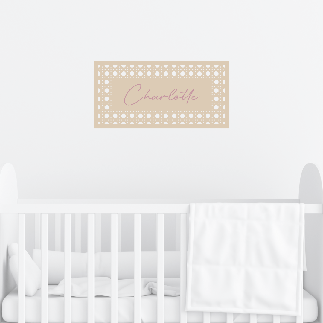 Baby/Kids Rattan Chic Name Signage