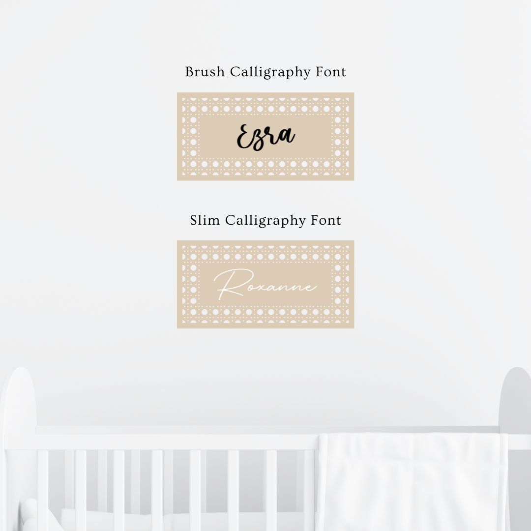 Baby/Kids Rattan Chic Name Signage