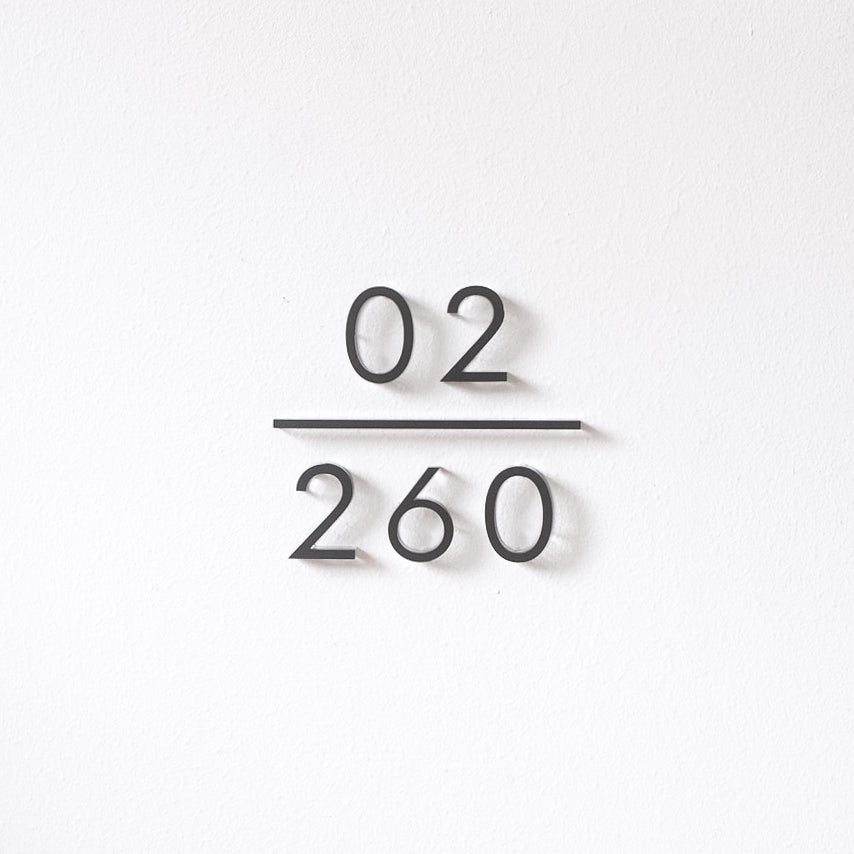 Aria unit sign in matte black acrylic