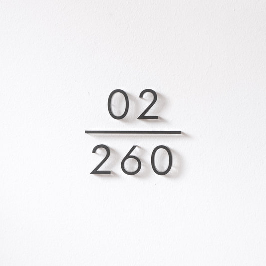 Aria unit sign in matte black acrylic