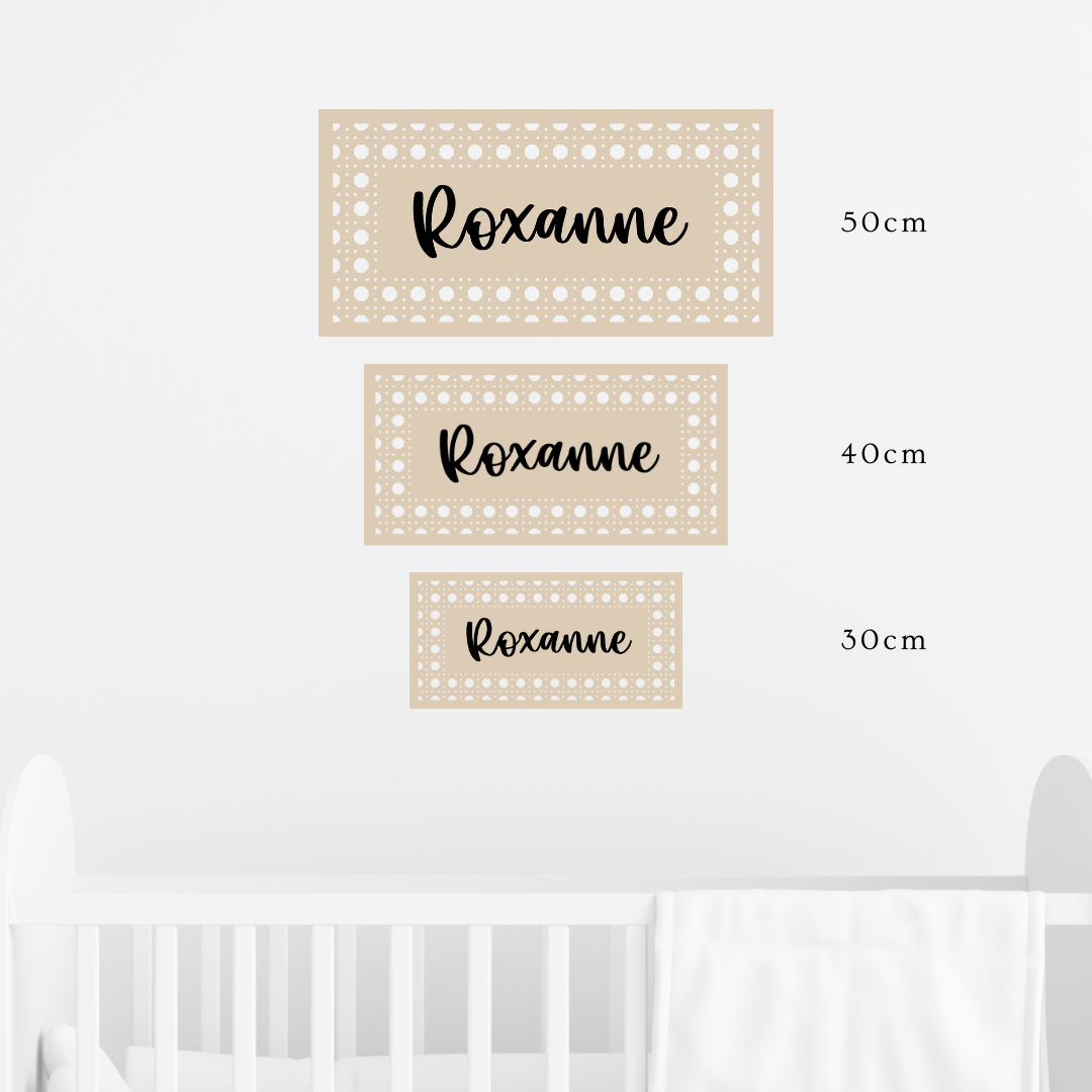 Baby/Kids Rattan Chic Name Signage