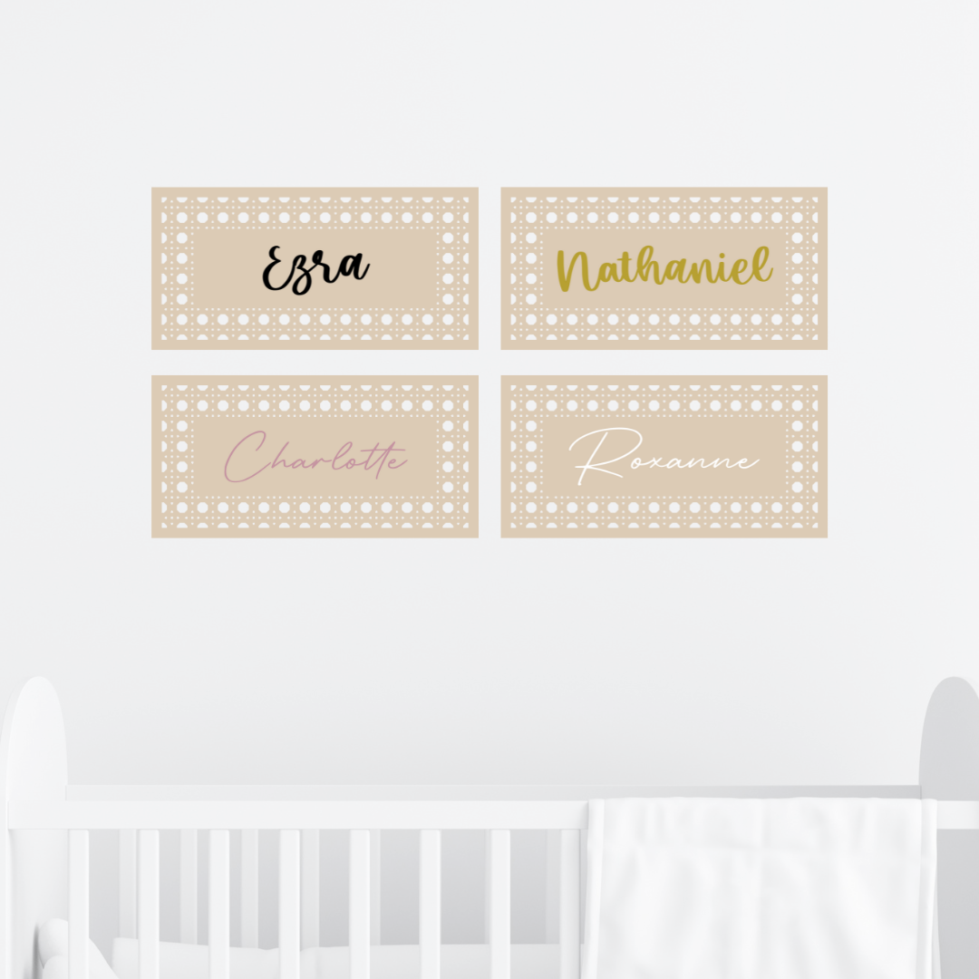 Baby/Kids Rattan Chic Name Signage