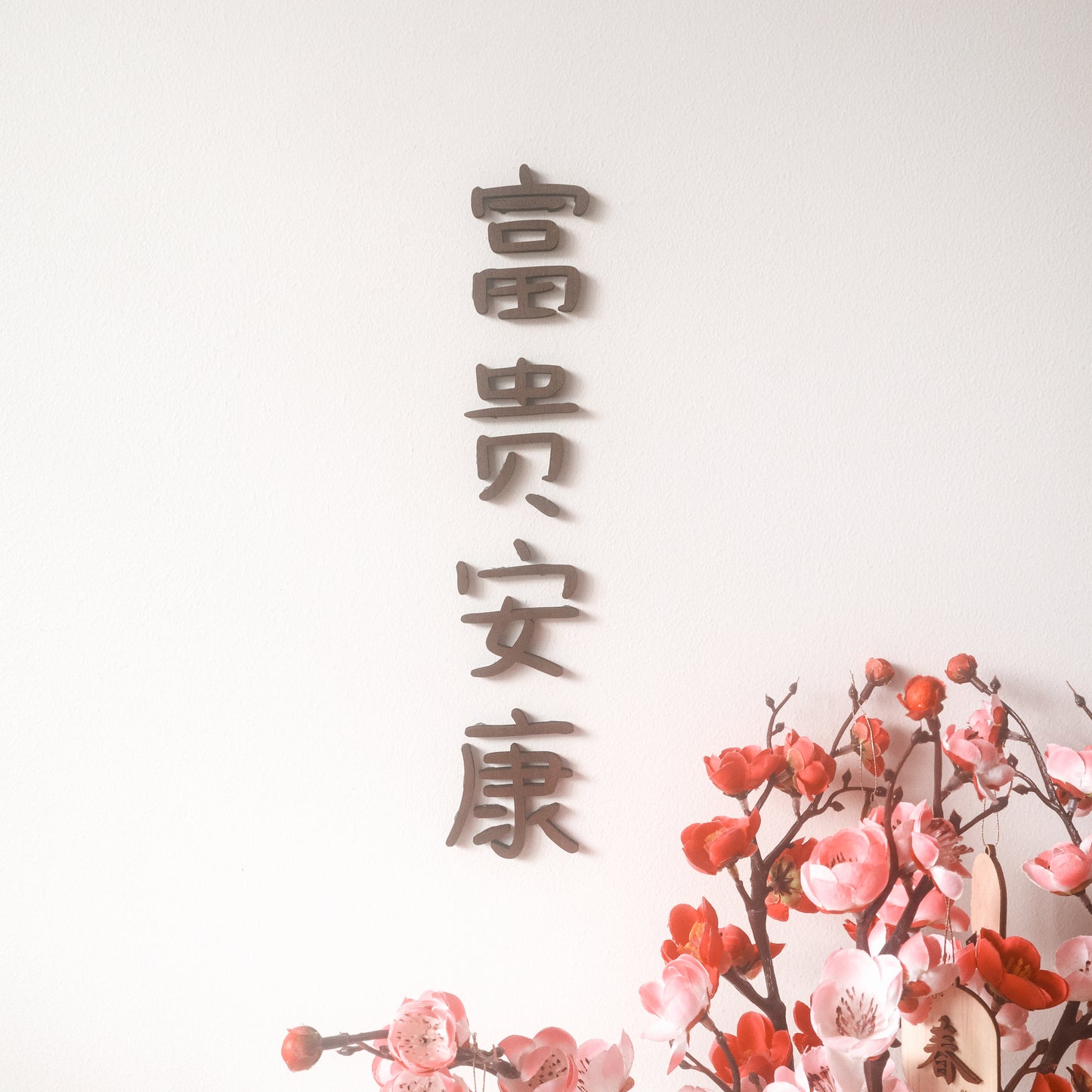 BUBBLE Chinese Words Laser Cut Home Sign