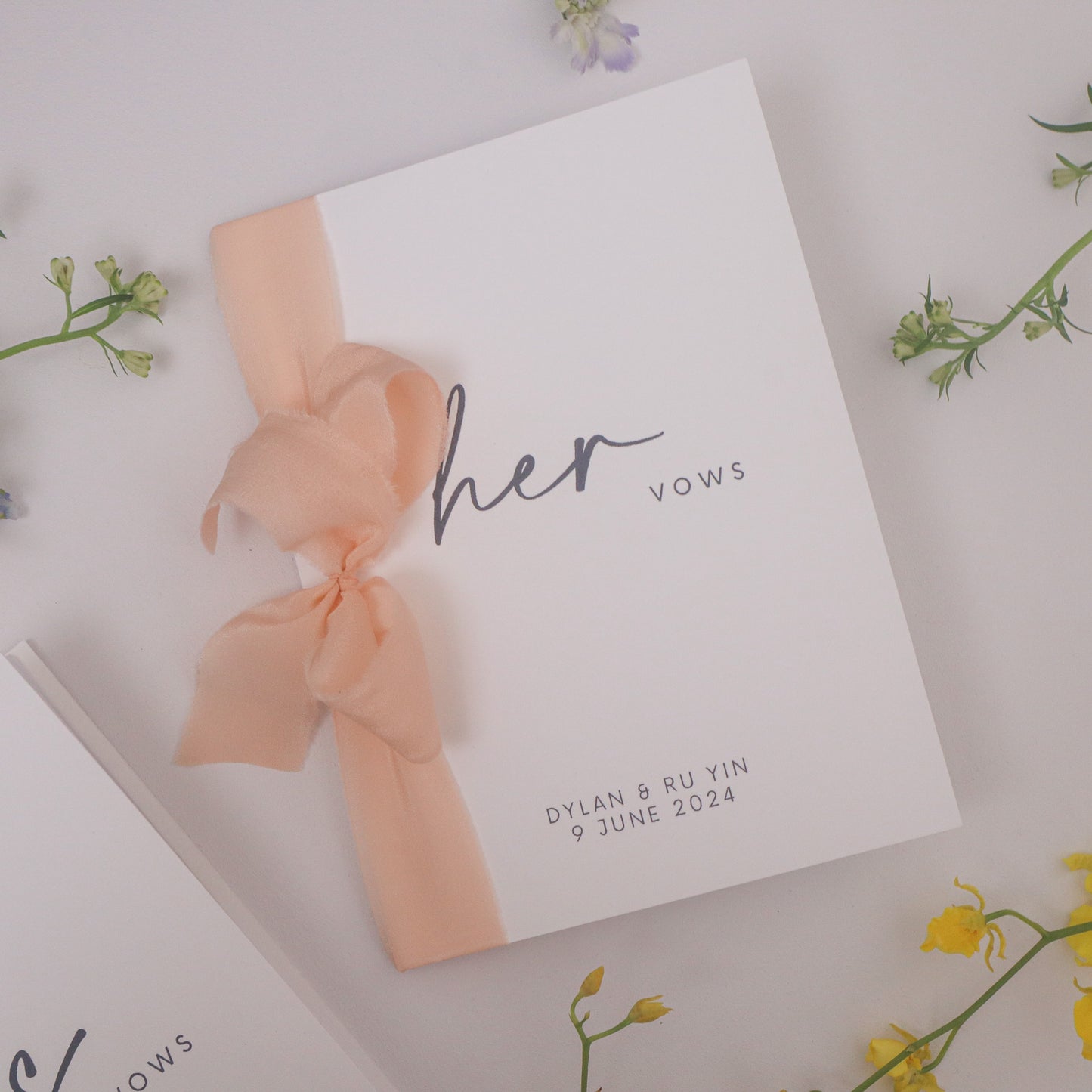 Personalised Wedding Vows Book (His and Hers)