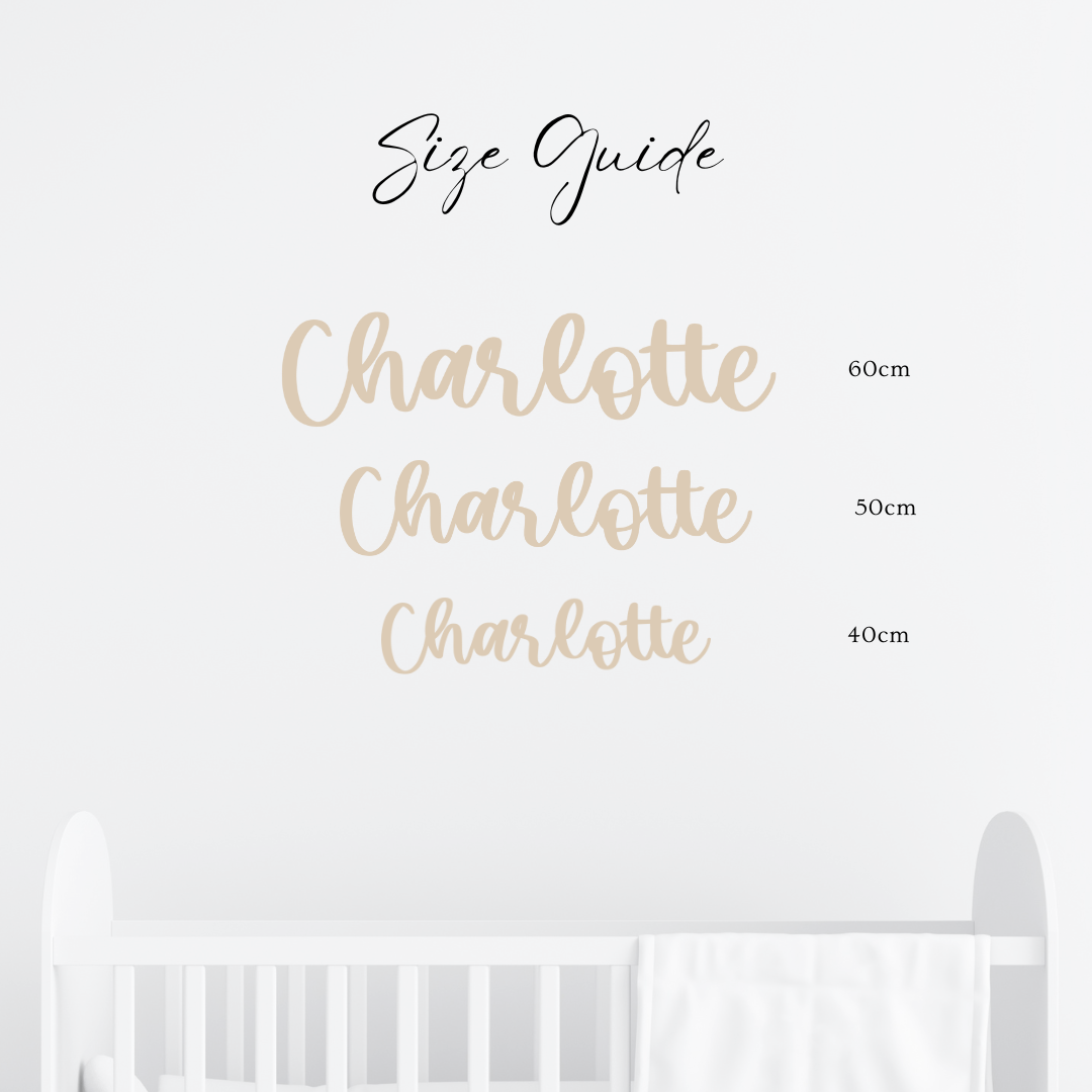 Minimalist Calligraphy Name Signage (Baby Name Sign)
