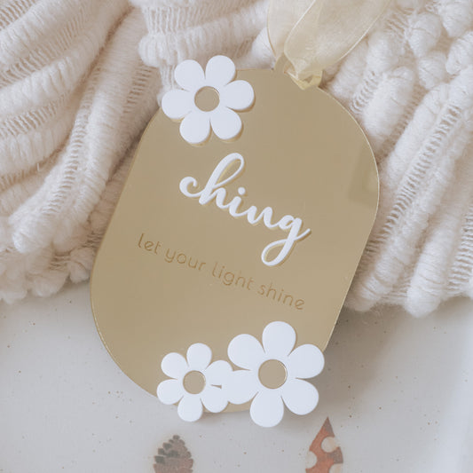 DAISY Personalised Christmas Ornaments (Oblong Shape)