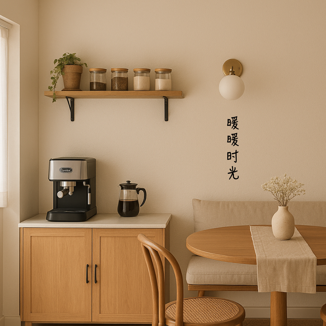 SLOW LIVING Chinese Words Laser Cut Home Sign