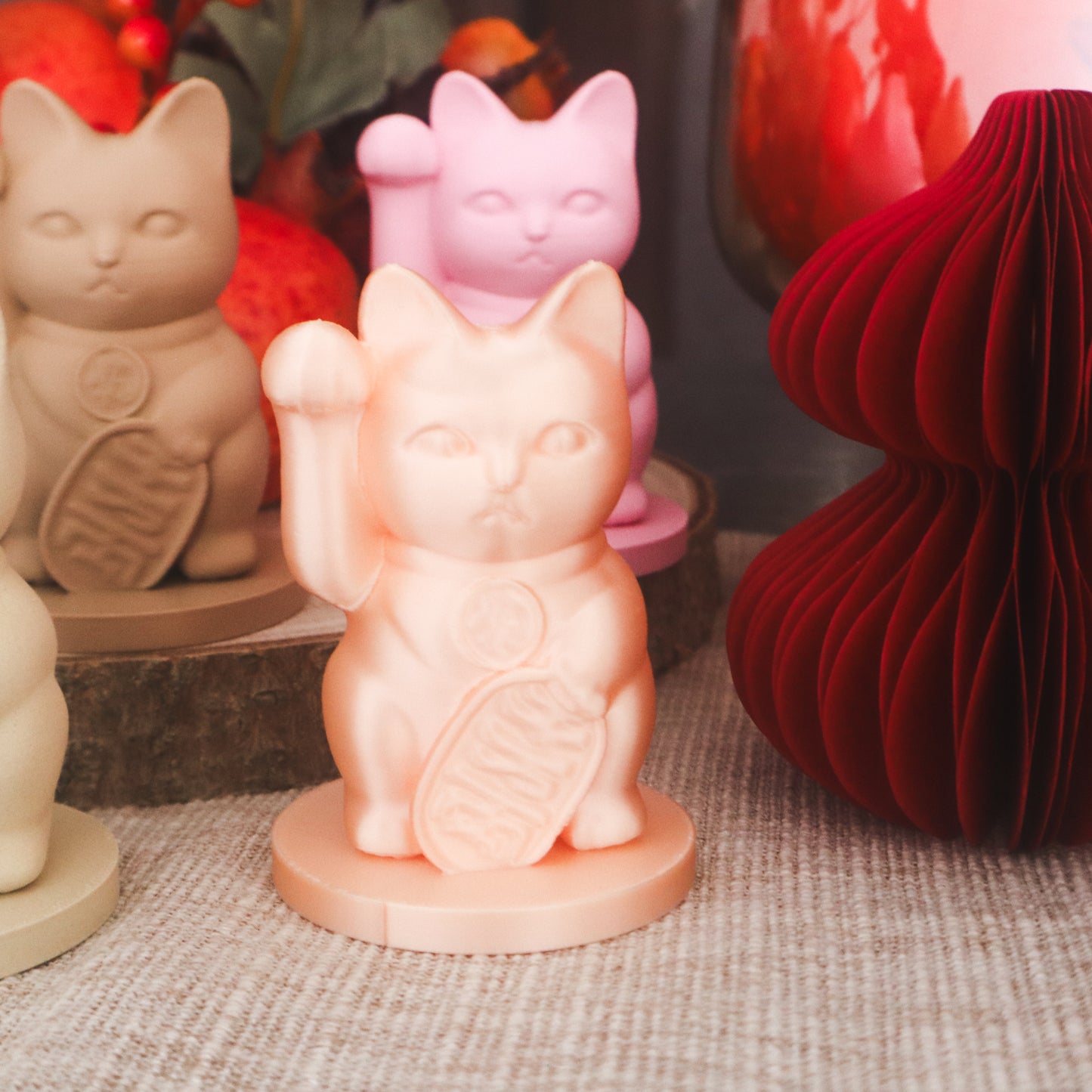 FLOURISH Lucky Fortune Figurine - 3D Printed Neko Cat