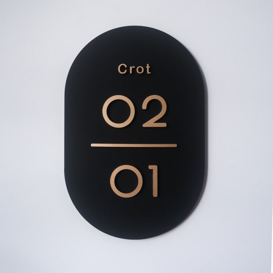 ADELE Unit Number Sign (with small text)