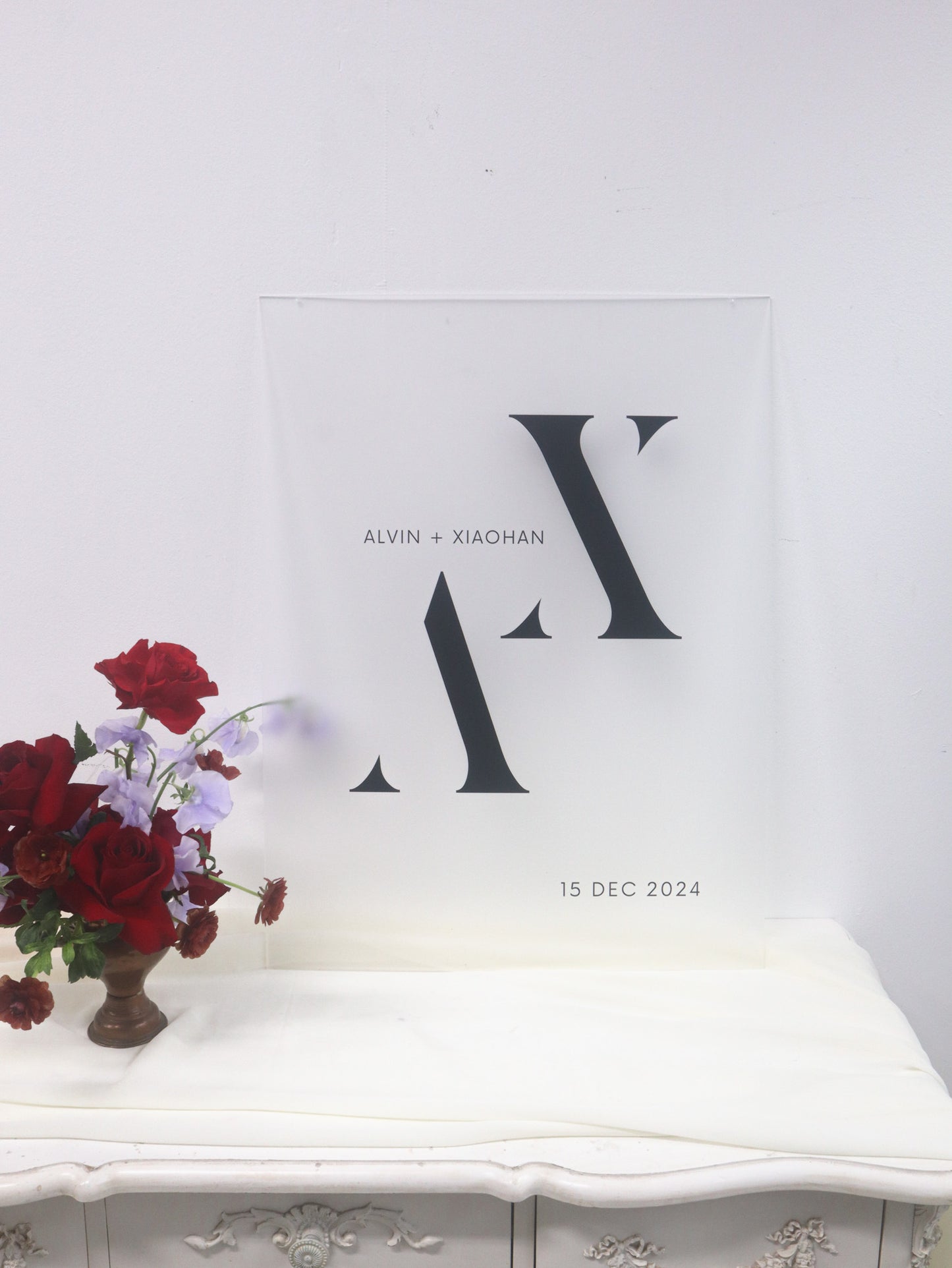 INITIALS Minimalist Wedding Welcome Signage (Semi Custom)