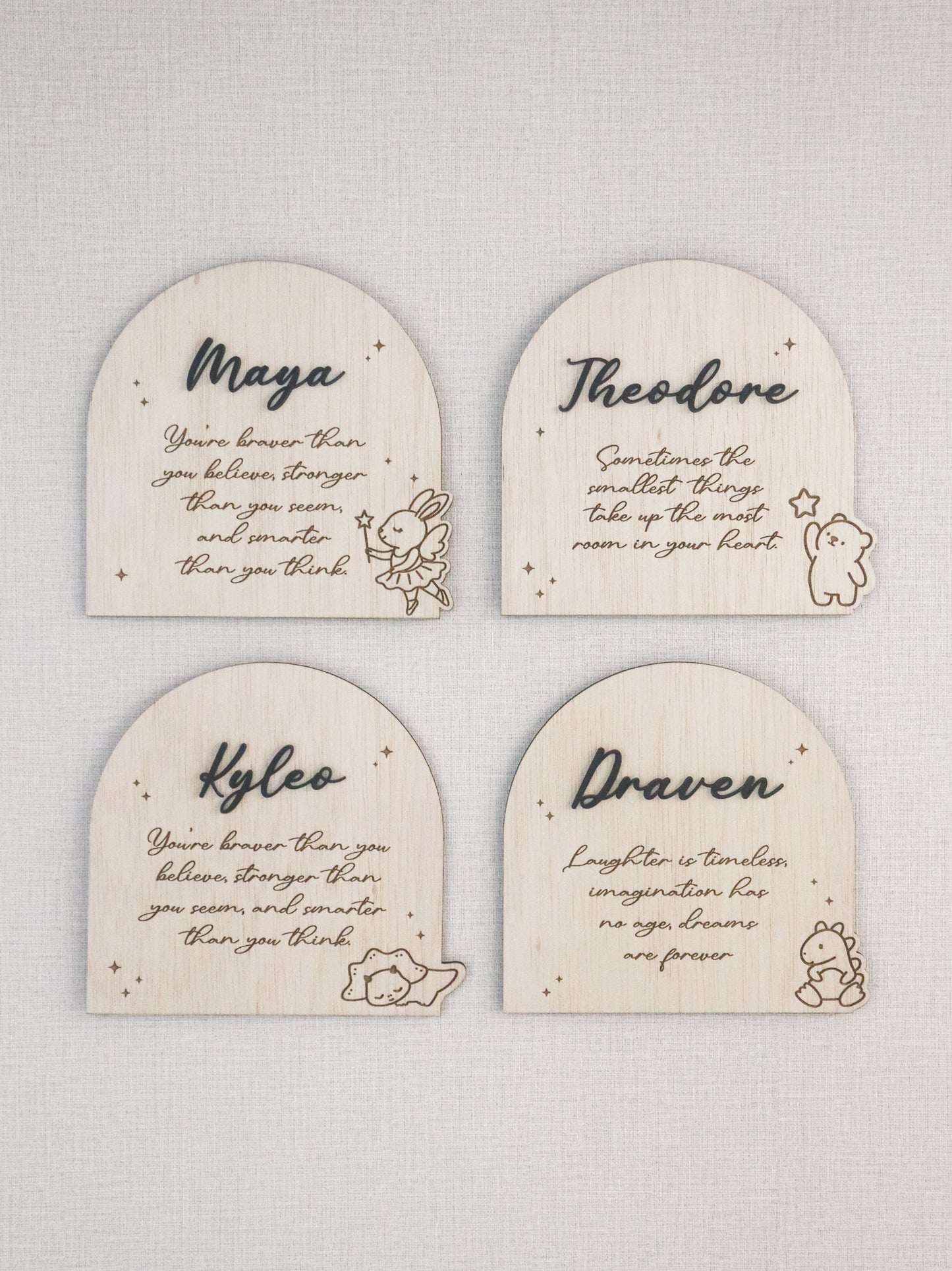 LITTLE LIGHT Baby Name Sign | 3D Acrylic Name
