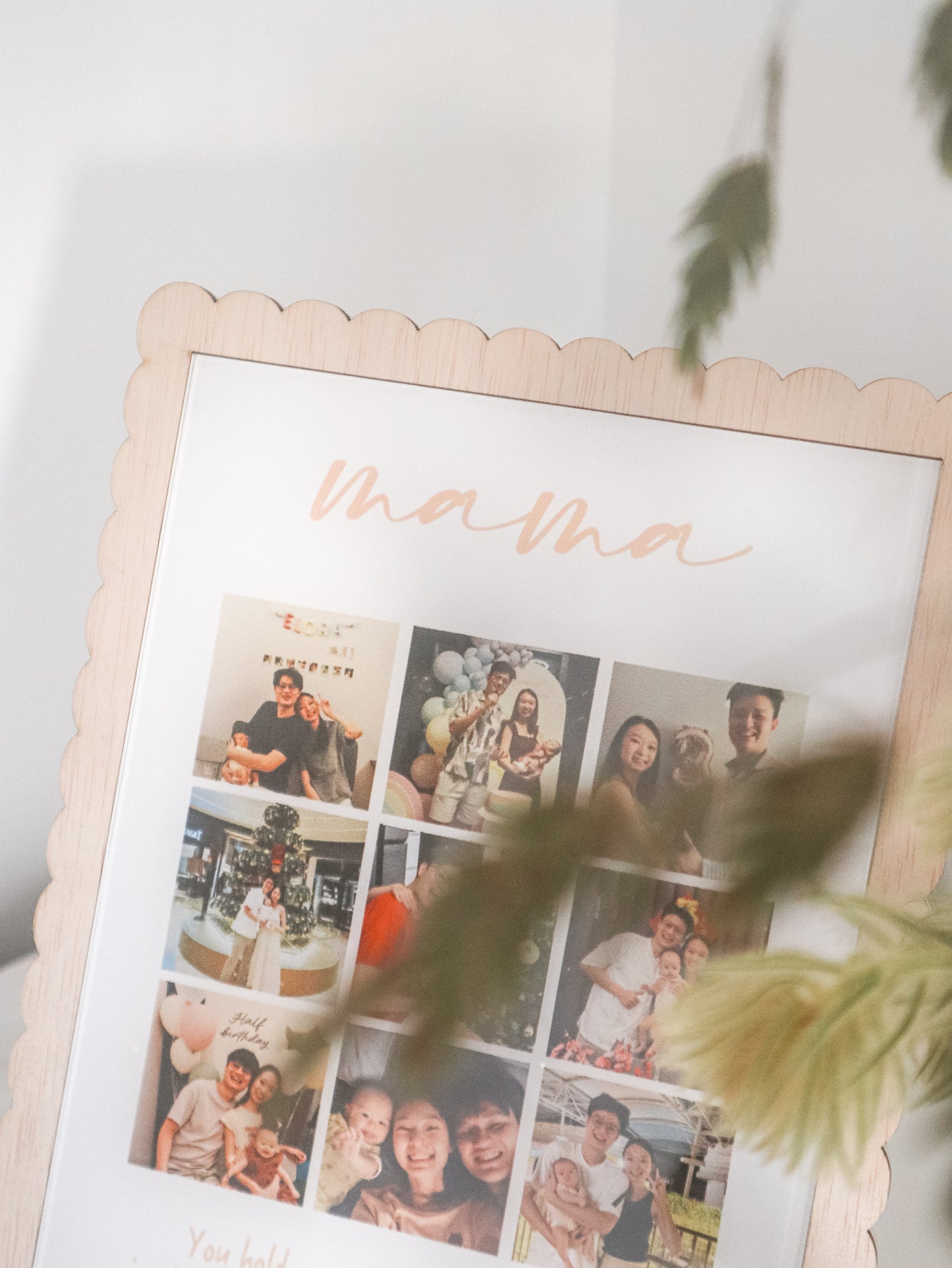 “A Little Piece of Us” Scallop Photo Frame