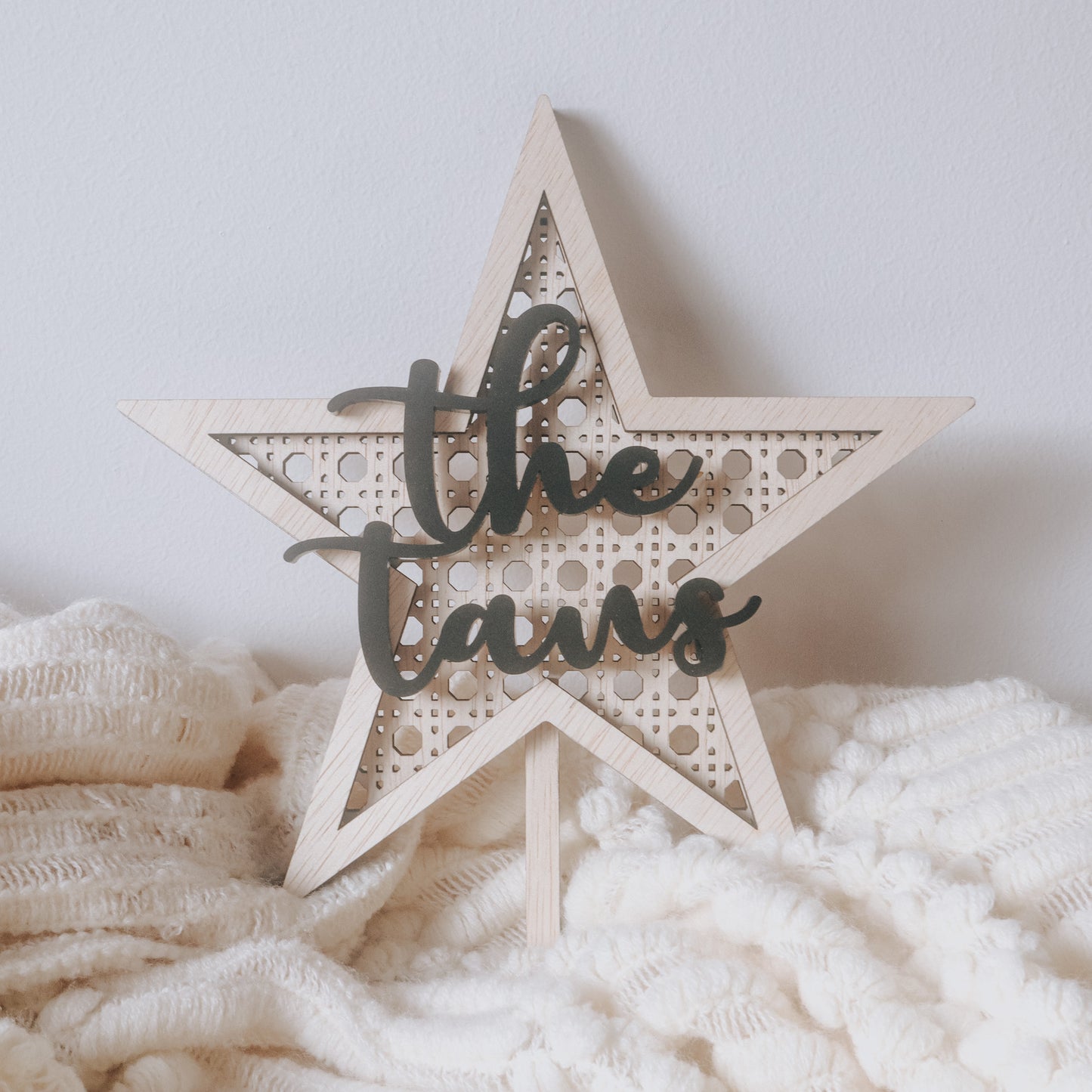 BOHO CHIC Personalised Christmas Tree Topper