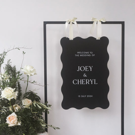 AUSTINE Wavy Wedding Welcome Sign