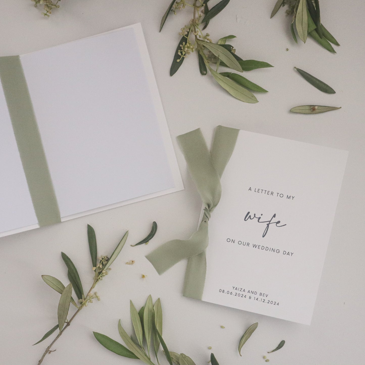 Personalised Wedding Letter Exchange Set / Vows Book