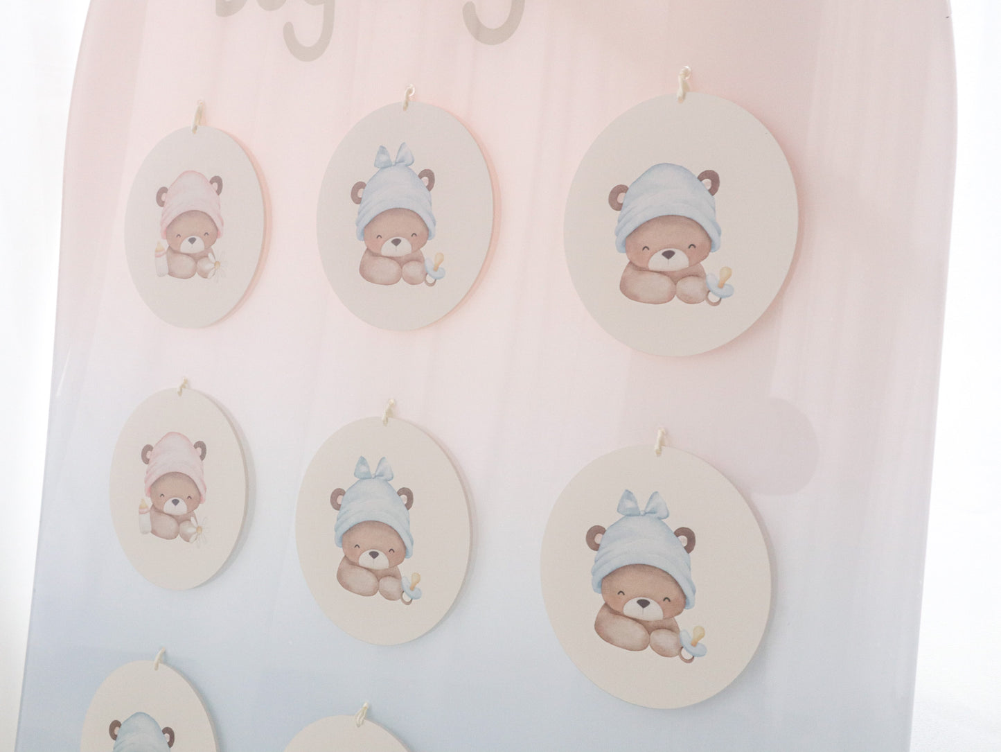 Oh, baby! Baby Gender Reveal Acrylic Board (Tic Tac Toe)