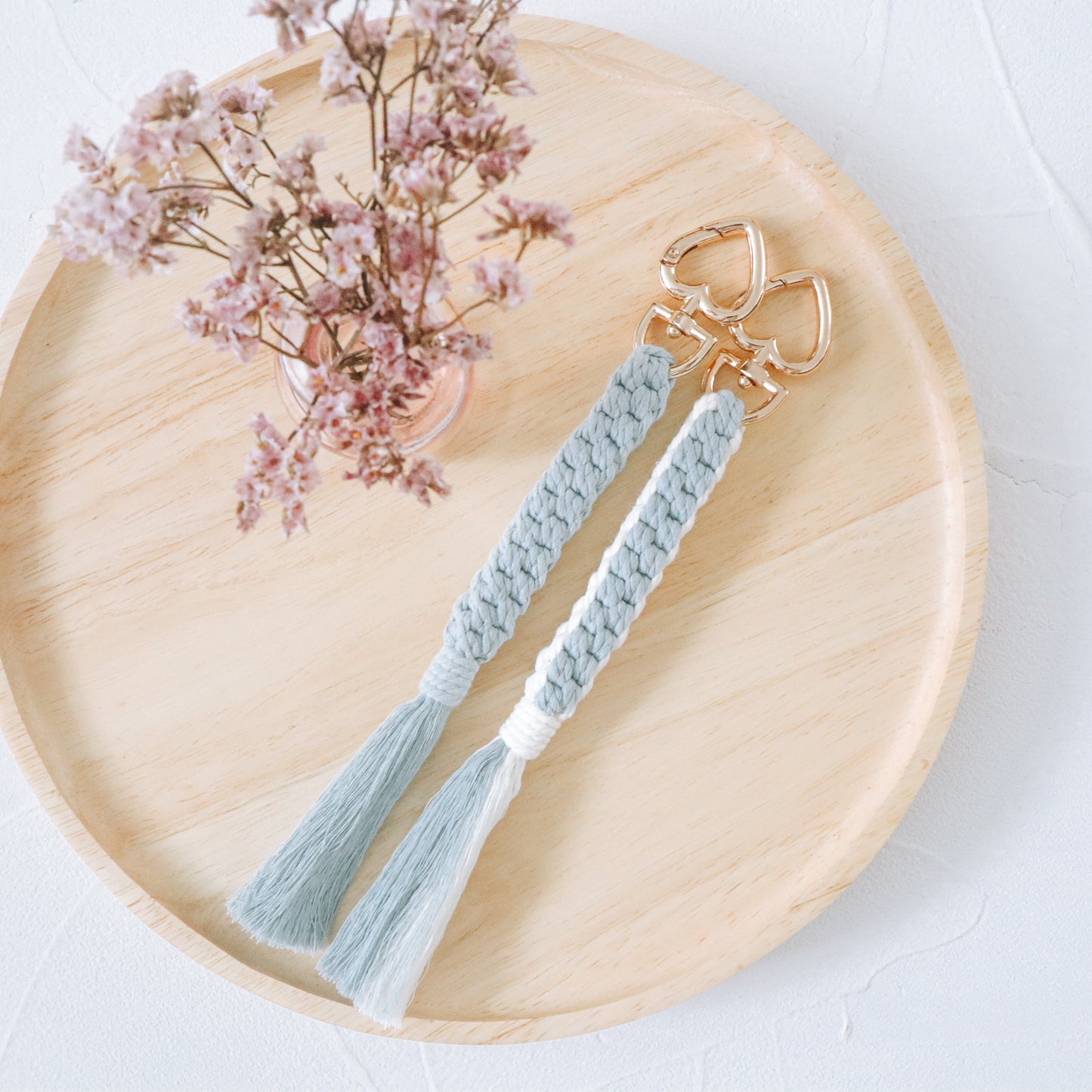 AMELIA Macrame Sweetheart Keychain