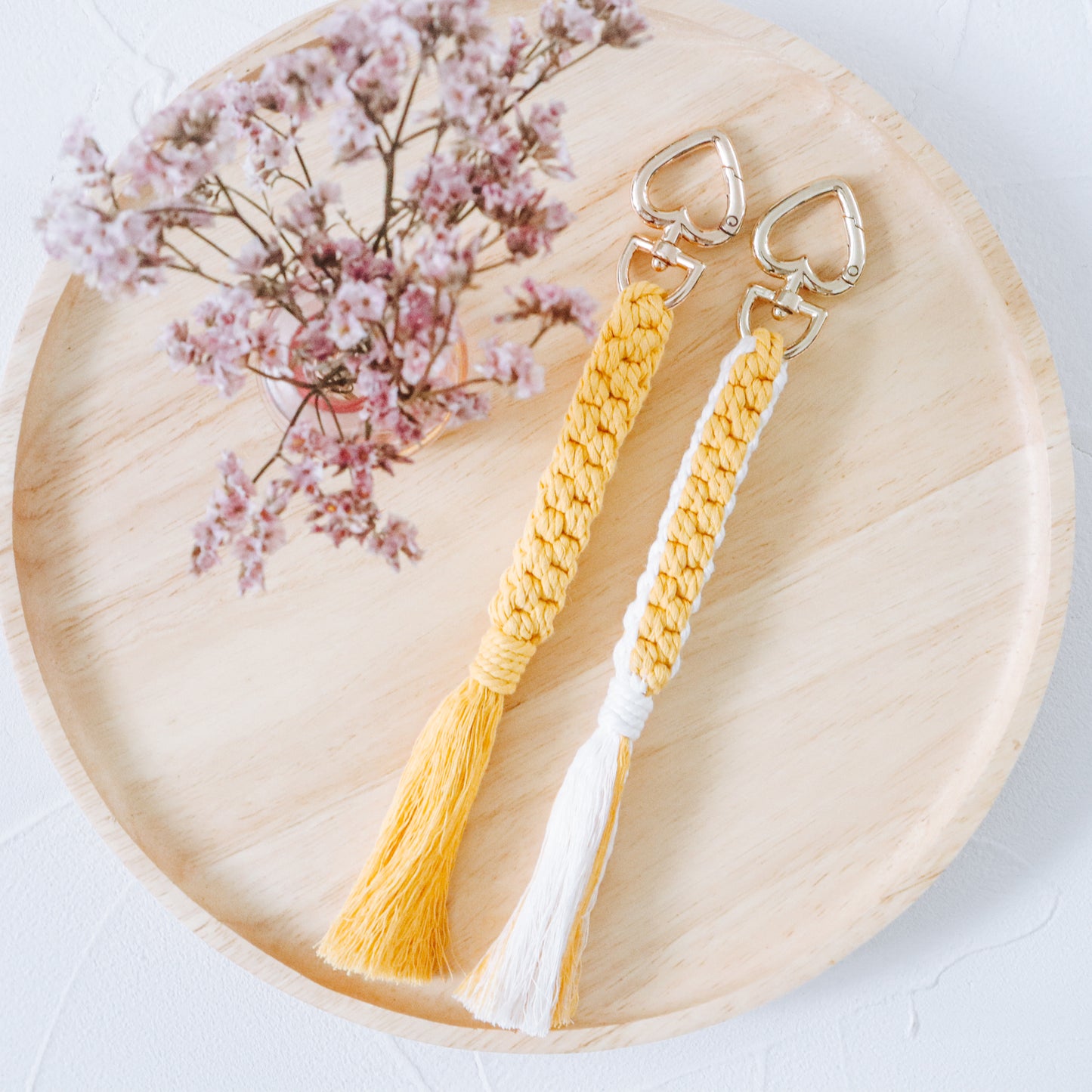 AMELIA Macrame Sweetheart Keychain