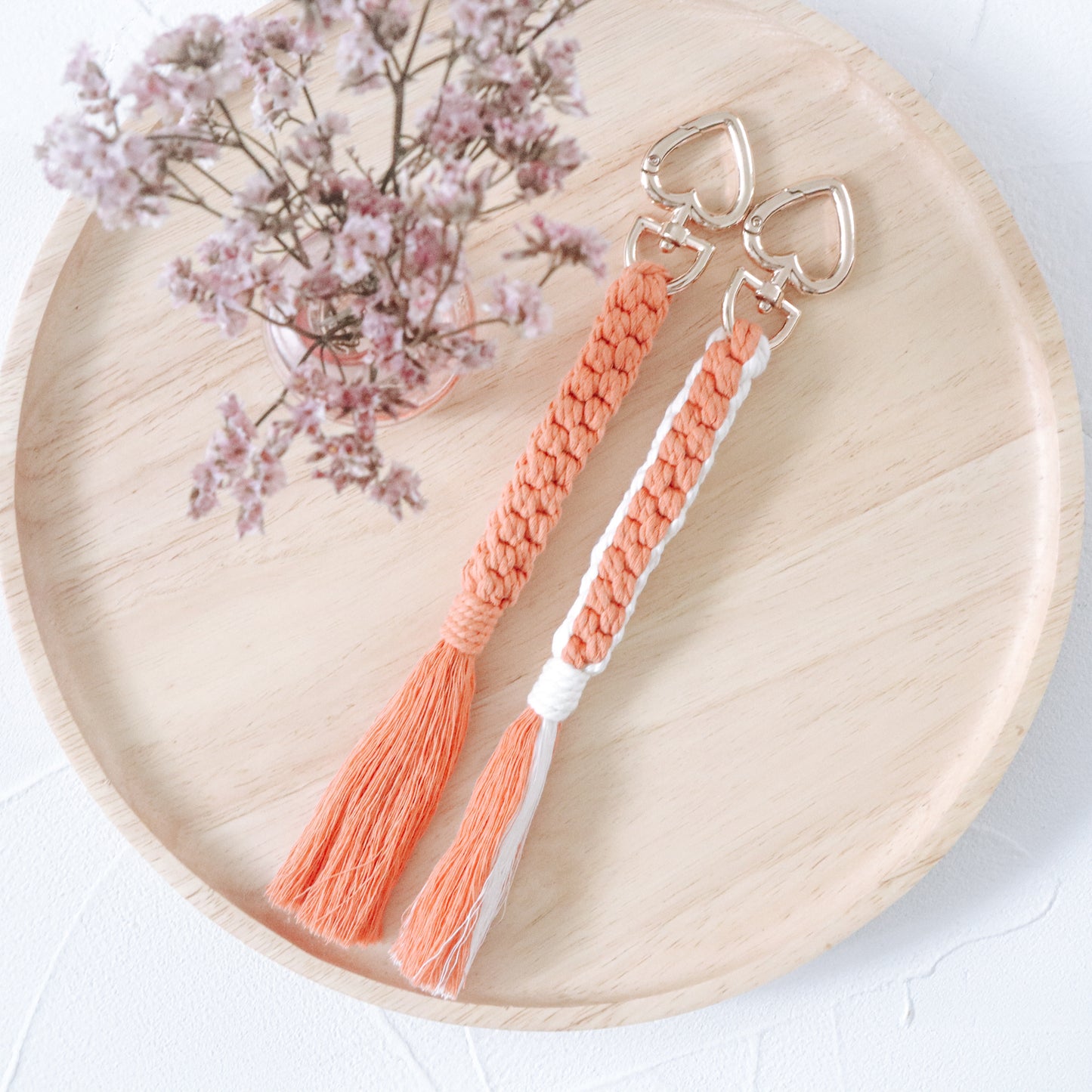 AMELIA Macrame Sweetheart Keychain