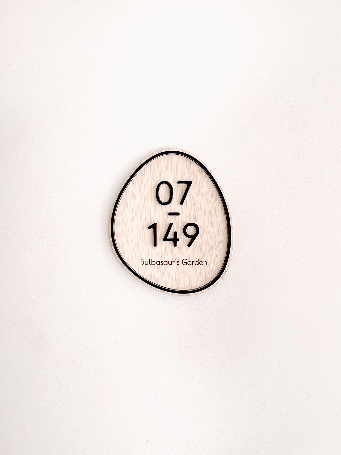 PEBBLE Unit Sign (with engraved small text)