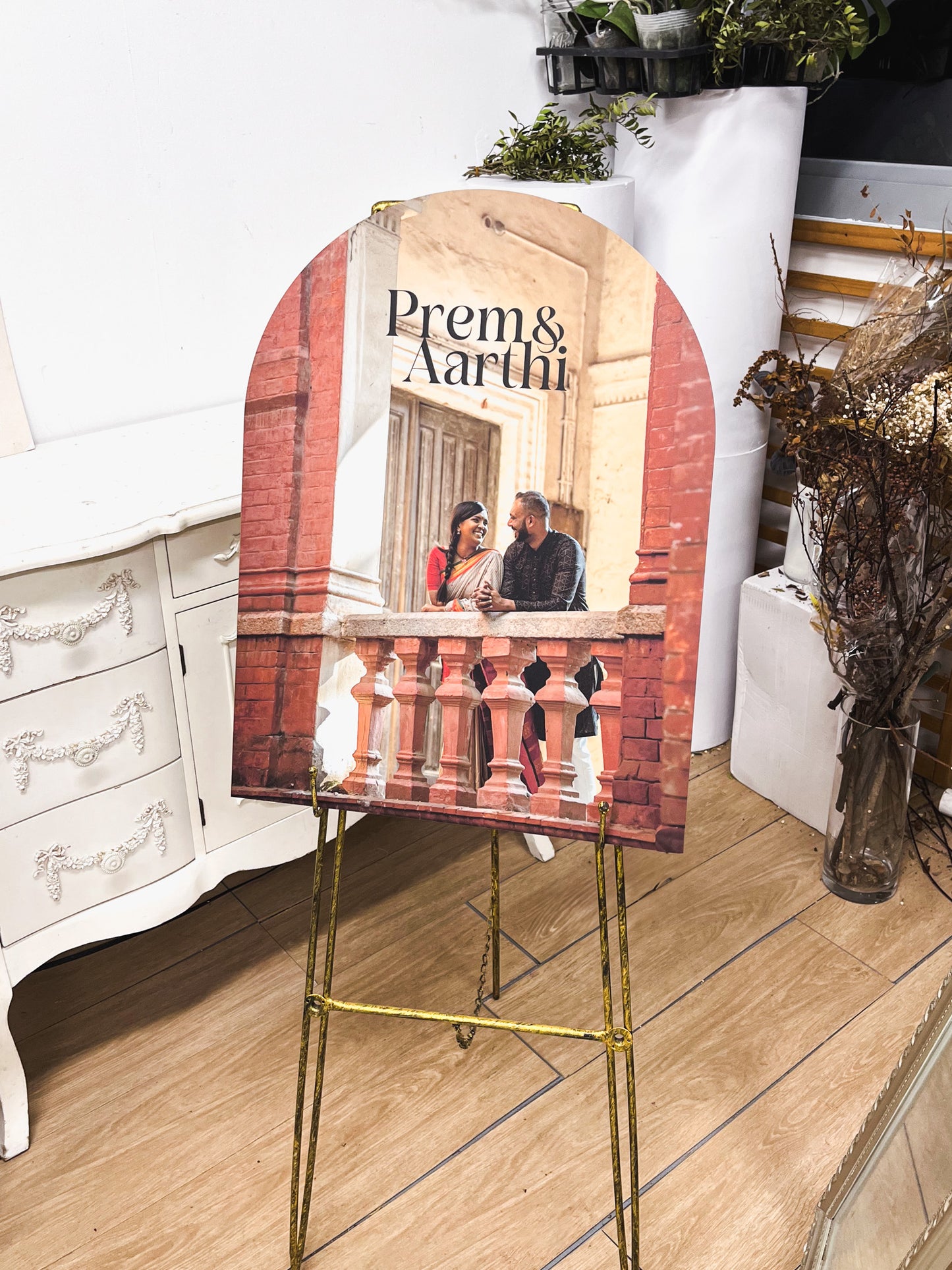 SIENNA Acrylic Photo Wedding Sign