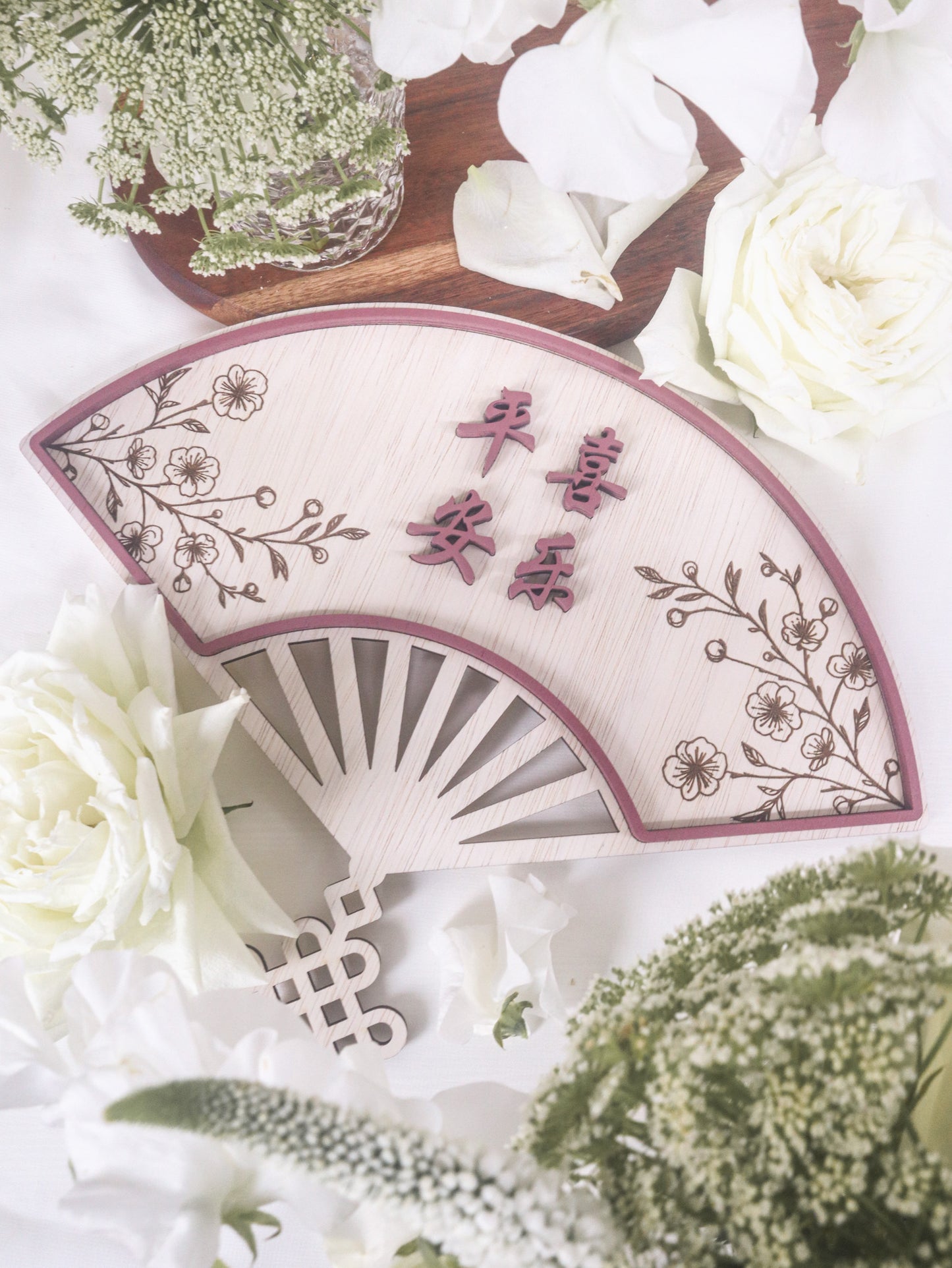 ABUNDANCE Oriental Fan Home Blessing Sign