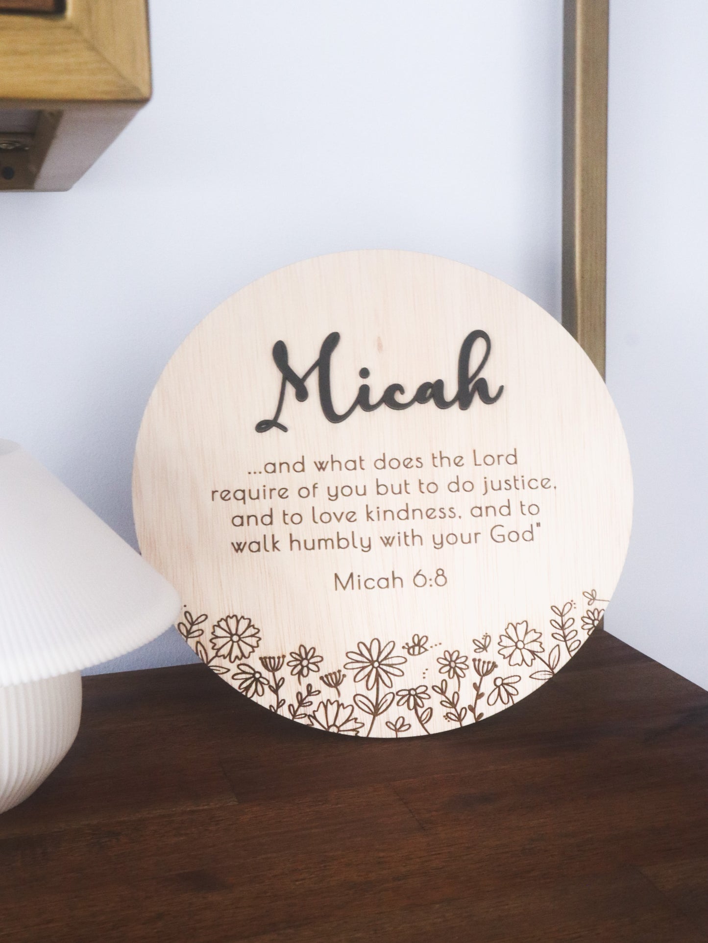 Wildflower Personalised Name Sign