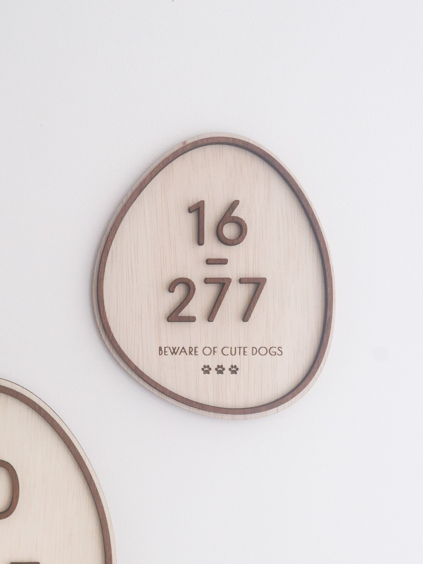 PEBBLE Unit Sign (with engraved small text)