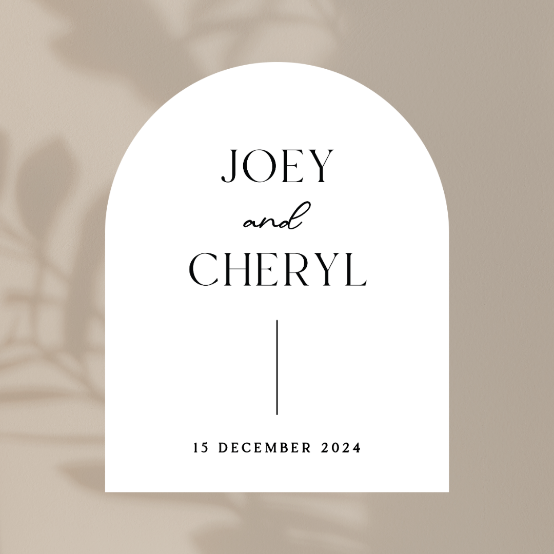 LILY Minimalist Wedding Welcome Signage (Semi Custom)