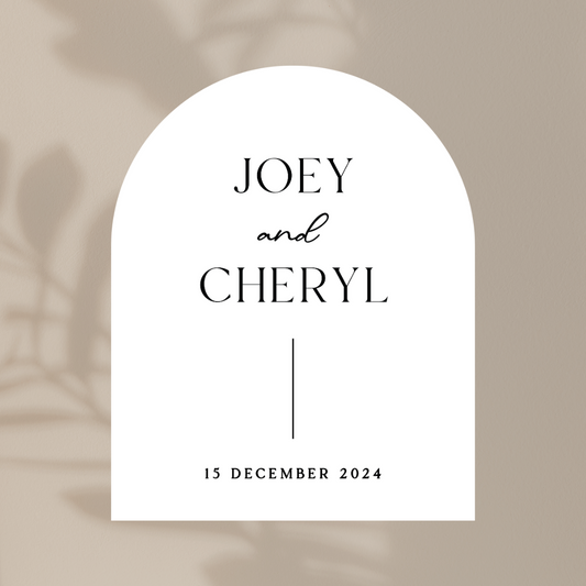 LILY Minimalist Wedding Welcome Signage (Semi Custom)