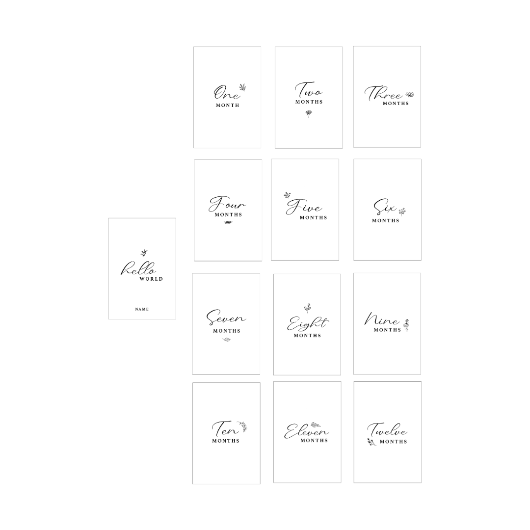 LINORY Linen Baby Milestone Tracker | Botanics