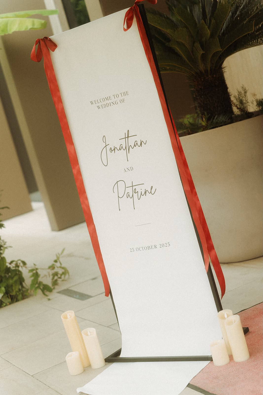 CASPAR Fabric Wedding Welcome Banner Signage