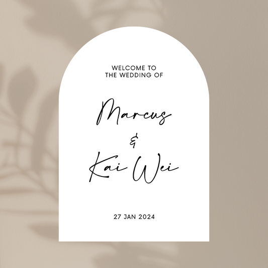 ELLIE ARCH Minimalist Wedding Welcome Signage (Semi Custom)