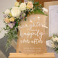 Acrylic Wedding Sign (Semi-Custom) - love, laughter and happily ever after