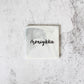 Personalised Marbled Coaster (Square - Charcoal)
