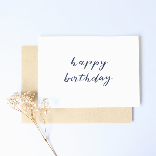 Calligraphy Card - Happy Birthday