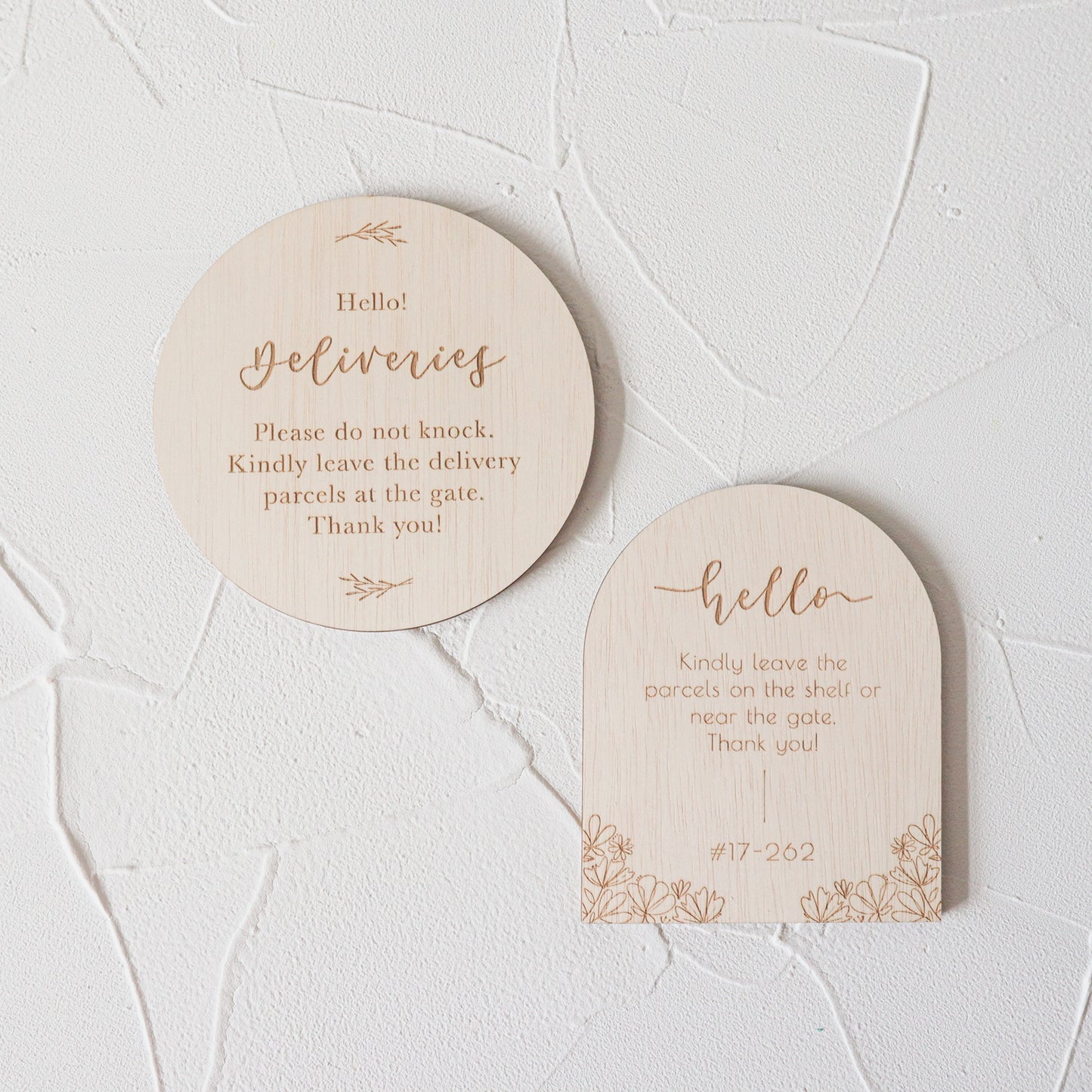 Delivery Door Notice Signage (Arch)