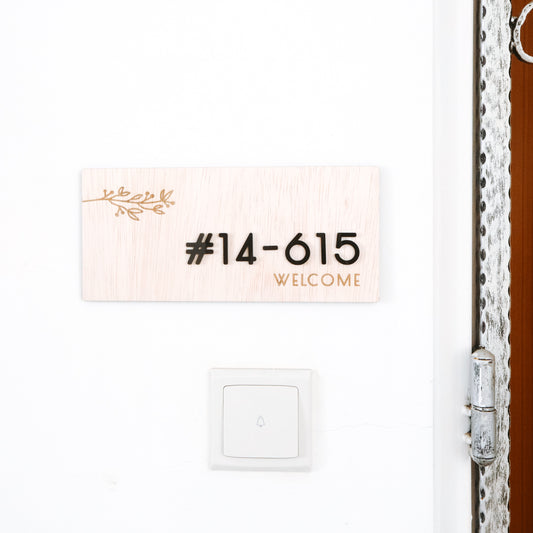 RESORT Unit Number Sign (Rectangle)
