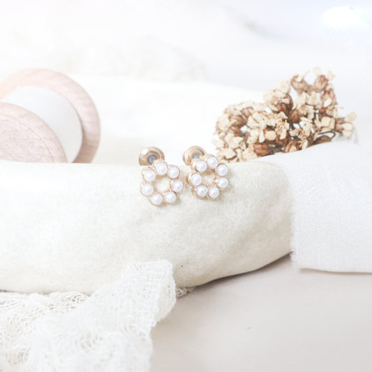 Mini Pearl Wreath Earrings