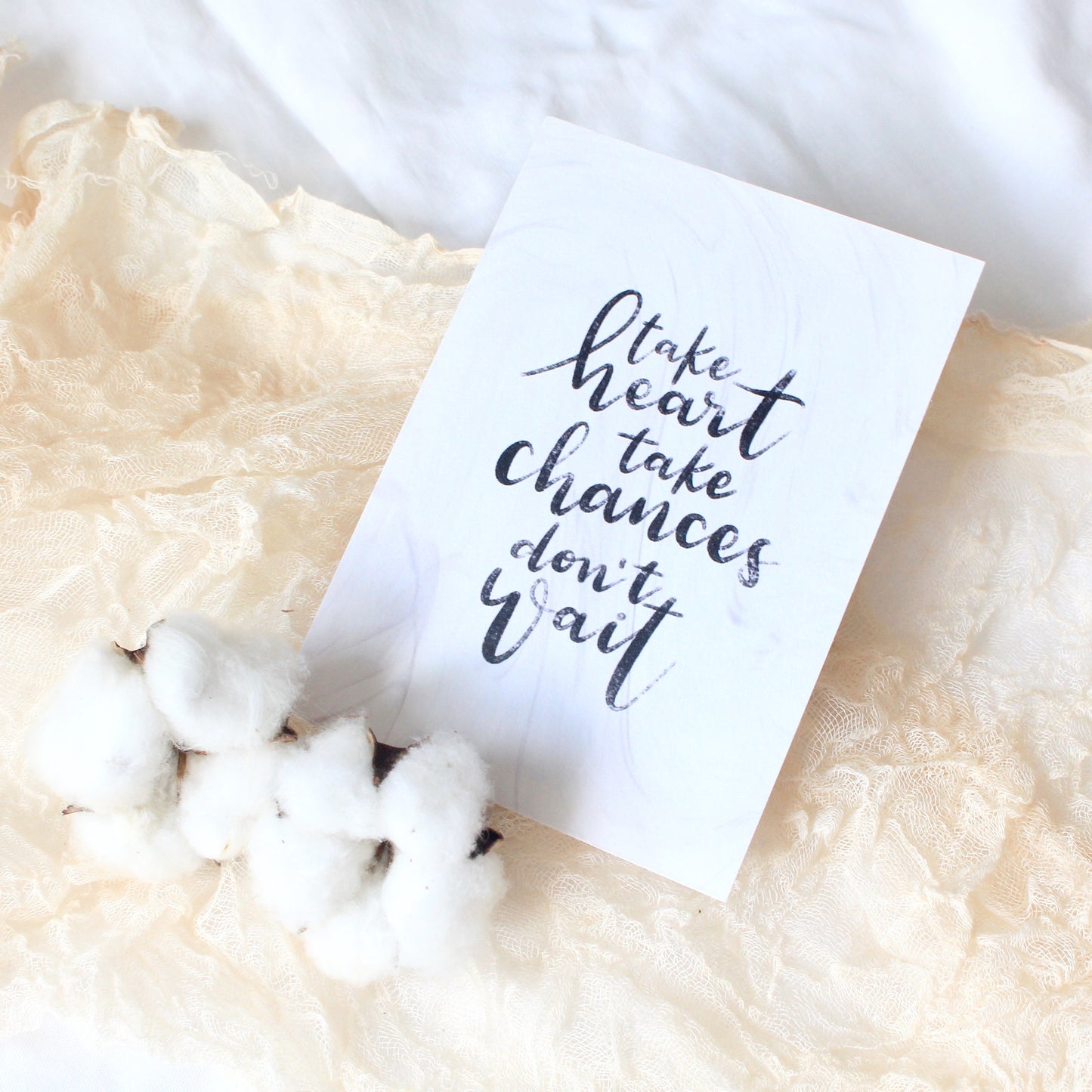 "Don't Wait, Take Chances" Card