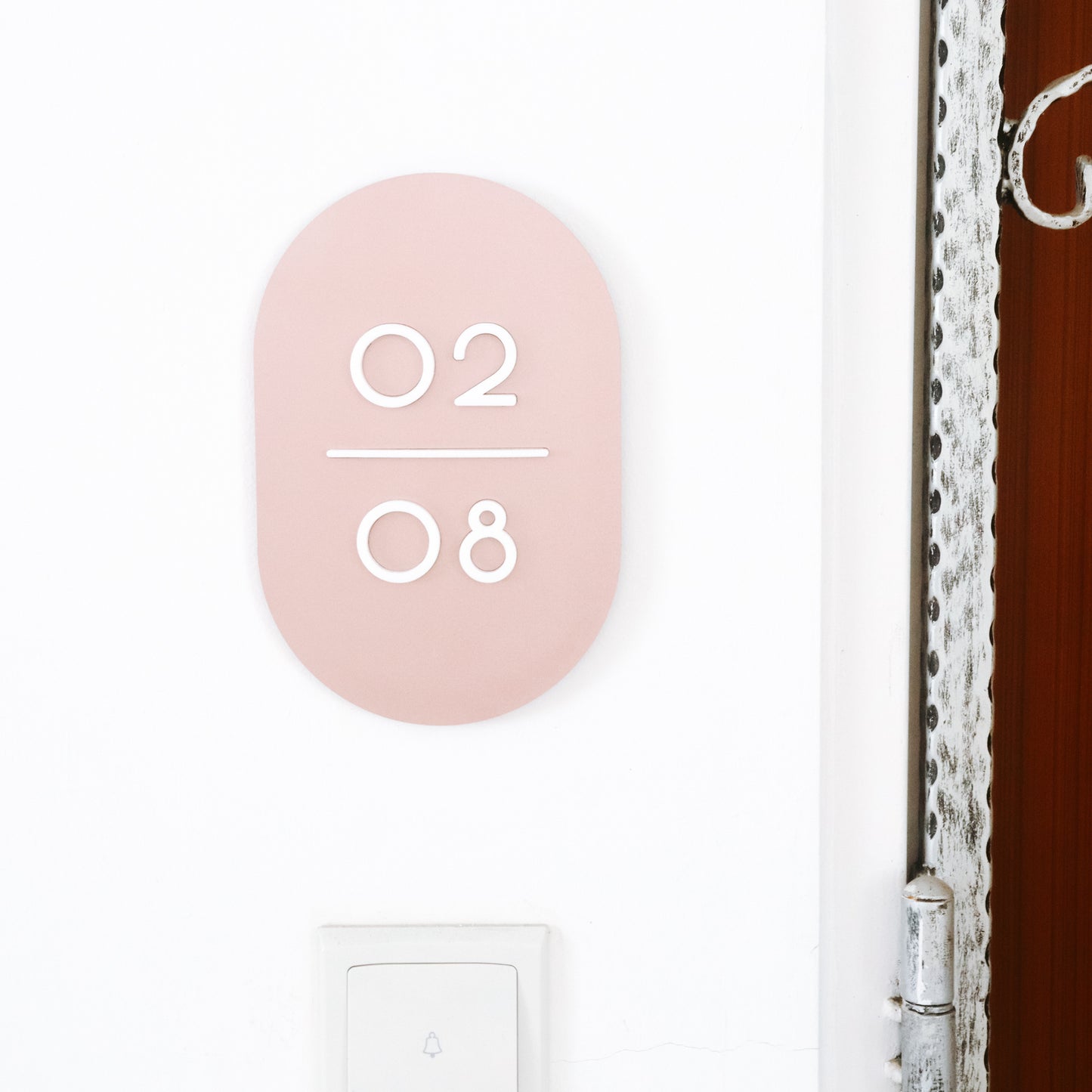 Customised Unit Number Sign in Adele Design