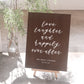 "Love, laughter and happily ever after" Petite Wedding Signage