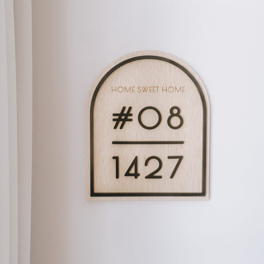 CHLOE Unit Number Sign (with border and small text)