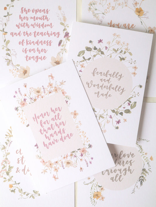 Wildflower Blessing Cards for Her (Mother's Day)