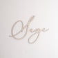 ANGEL Calligraphy Name Signage (Baby/Kids Room Name Sign)