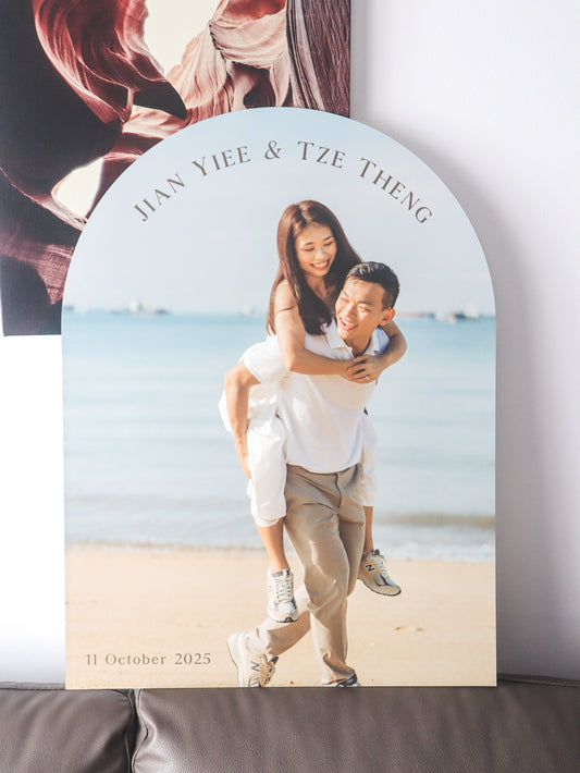 SIENNA Acrylic Photo Wedding Sign
